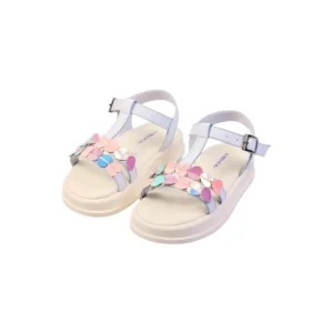 Sandalias blancas para niñas,Sandalias para niñas decoradas con corazones